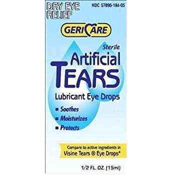 Gericare Artifical Tears Lubricant Eye Drops - 0.5oz