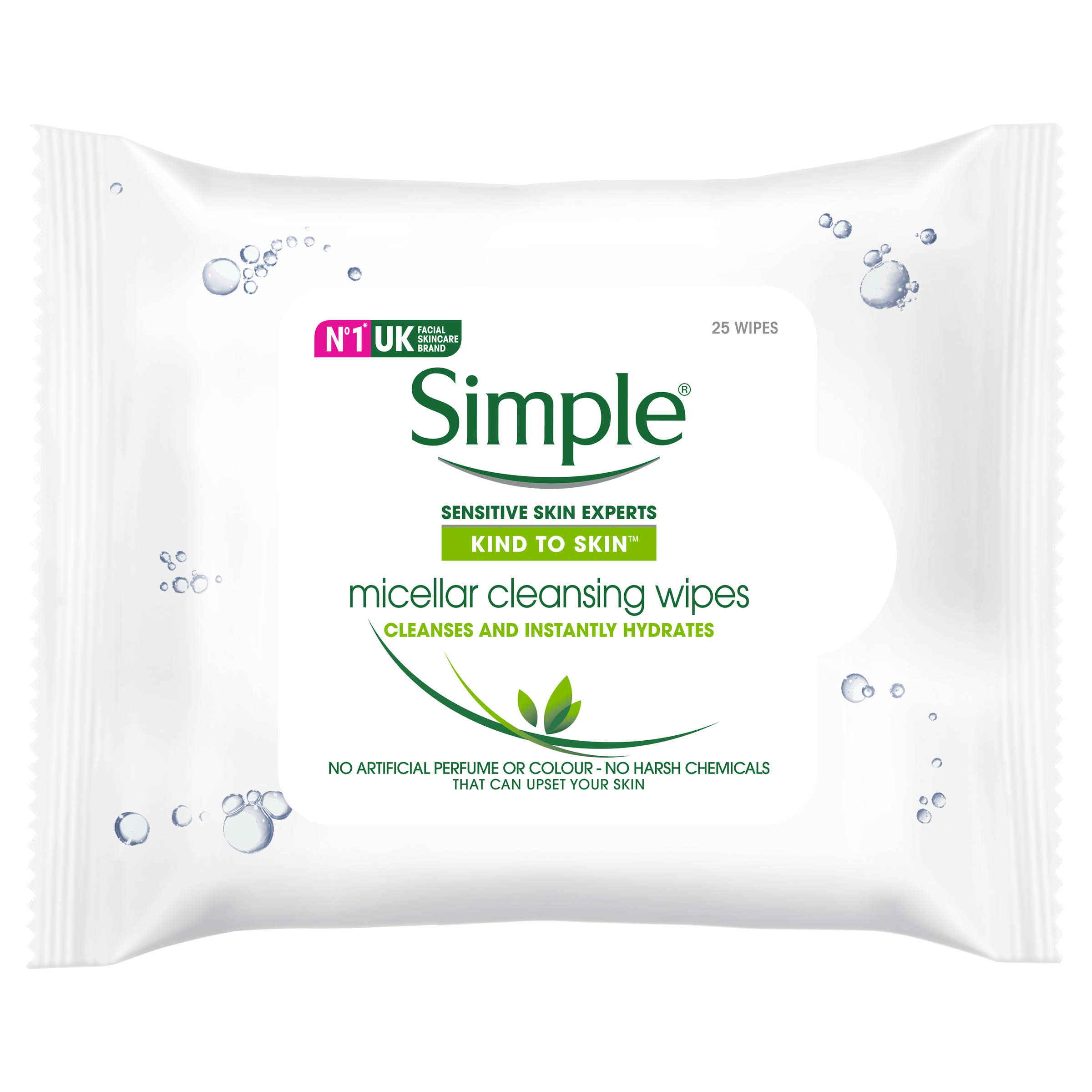Simple Micellar Cleansing Wipes - 25ct