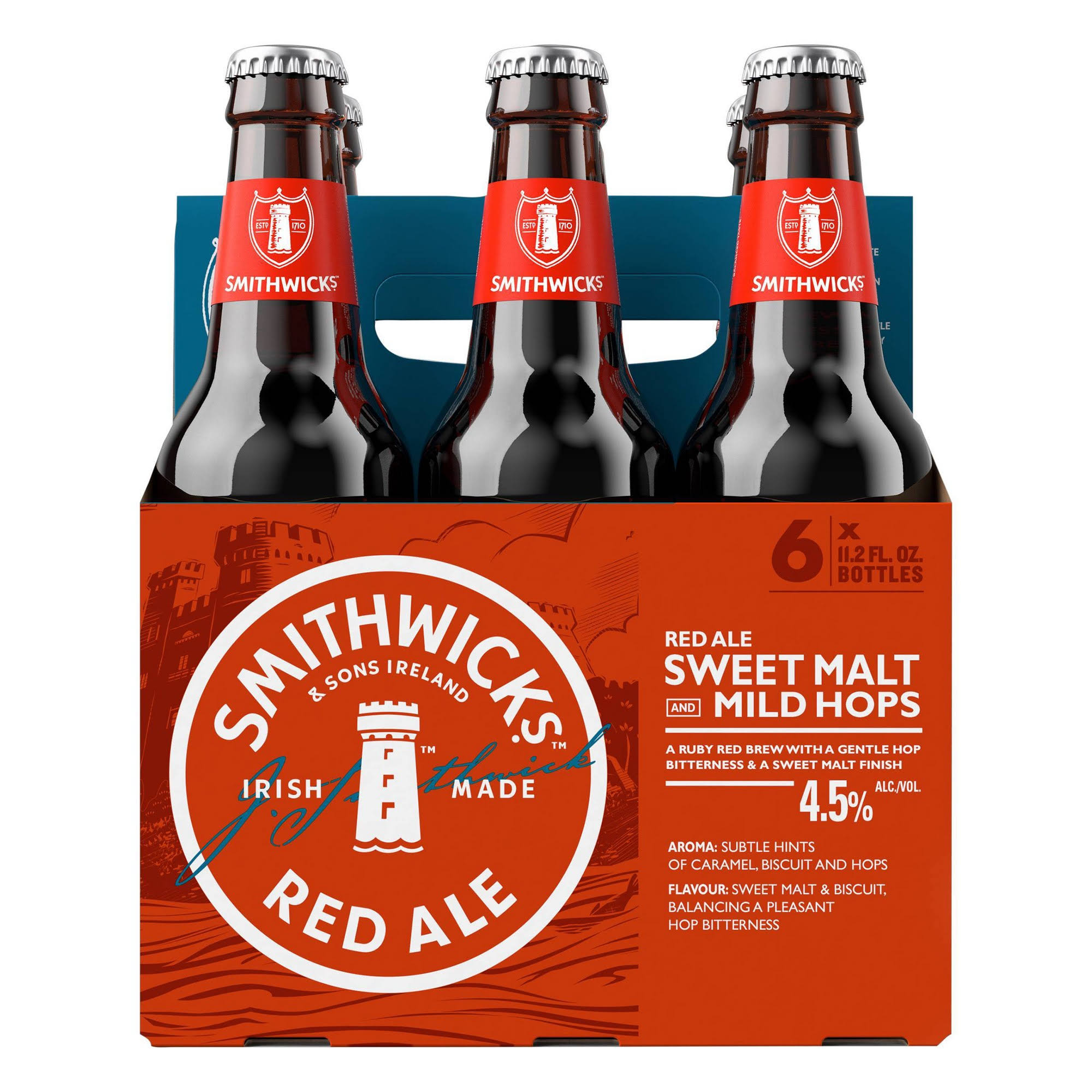 Smithwicks Beer, Red Ale - 6 pack, 11.2 fl oz bottles