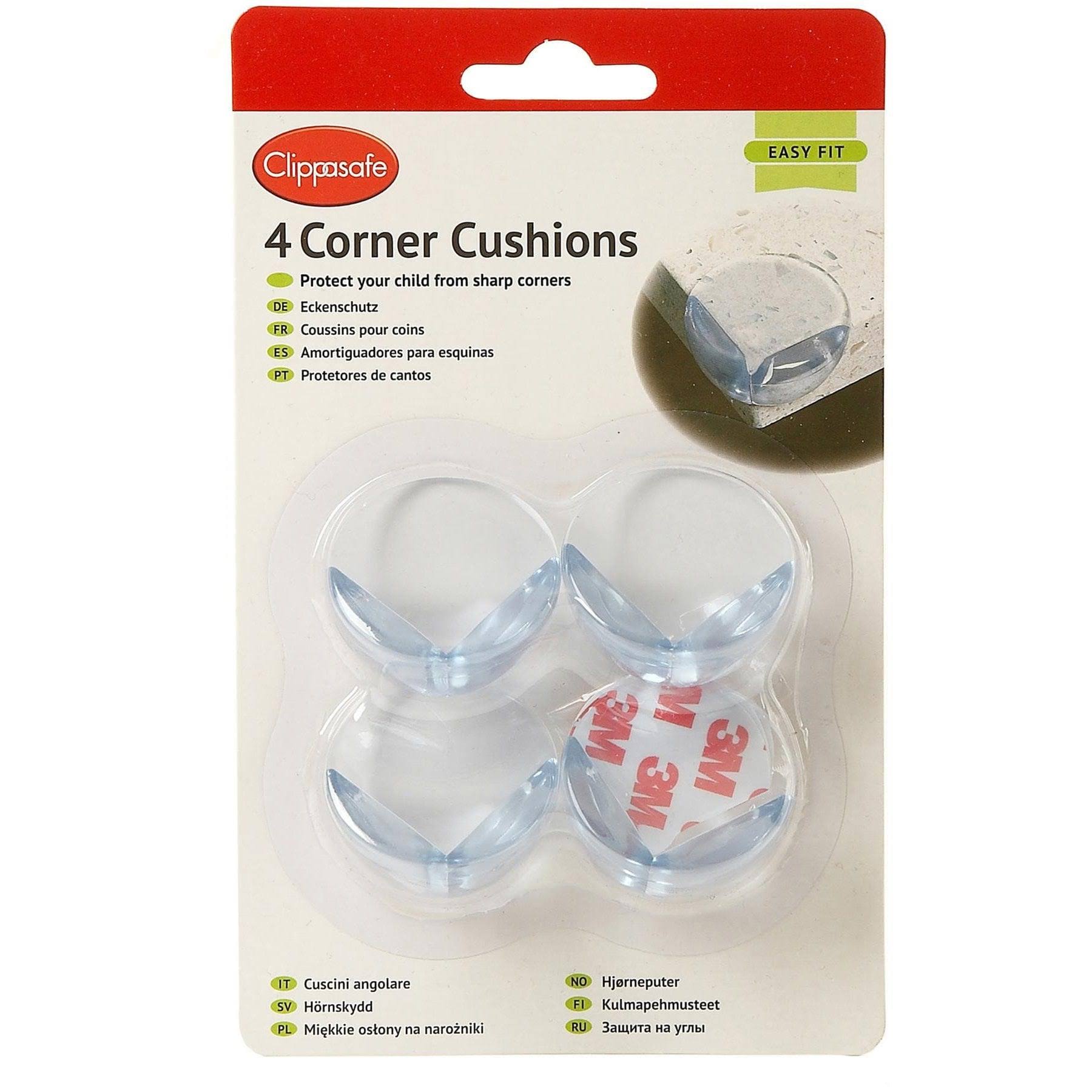 Clippasafe CORNER CUSHIONS FOR GLASS TOPS 4 PACK Baby Child Safety BN 