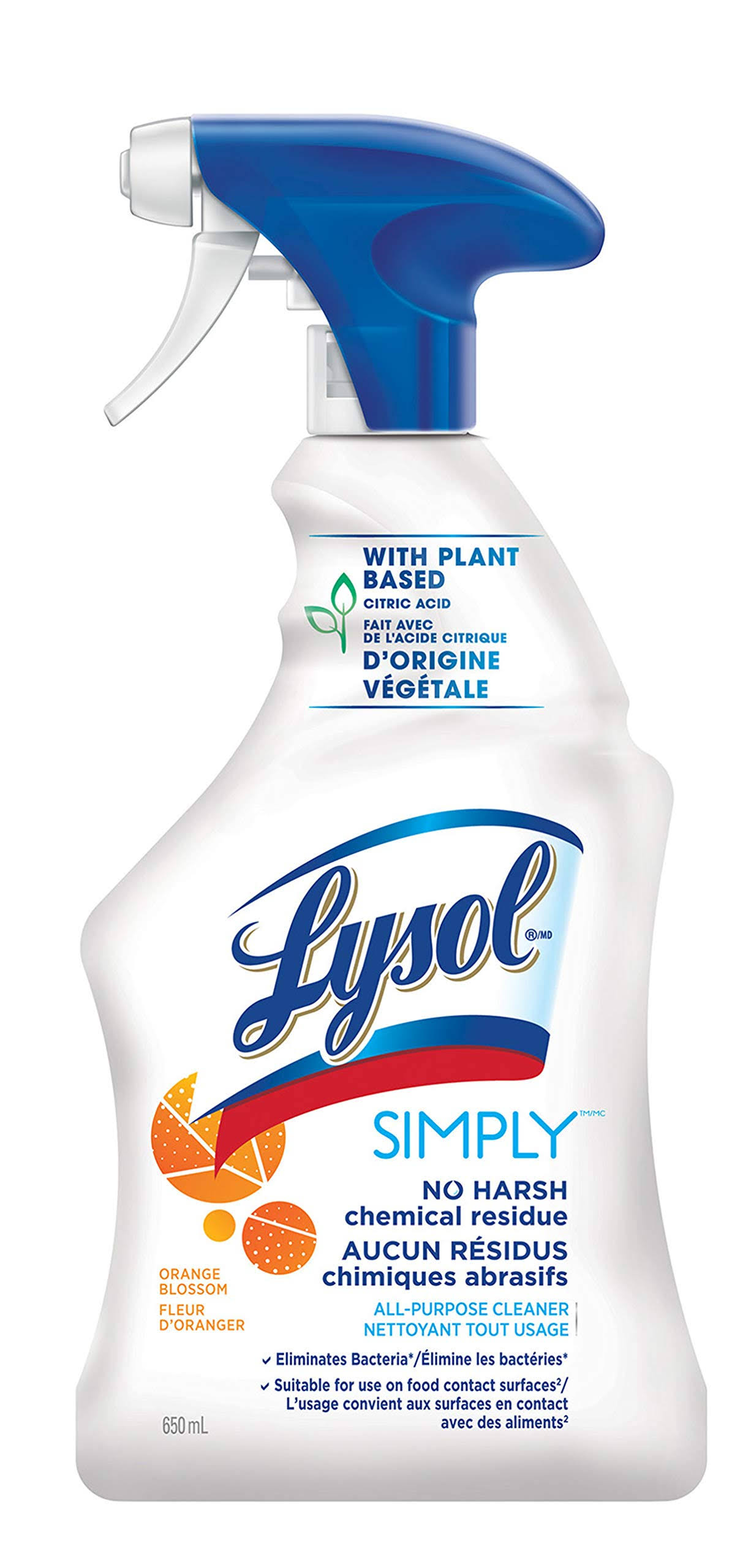 Lysol Simply All Purpose Cleaner, 650Ml, Orange Blossom