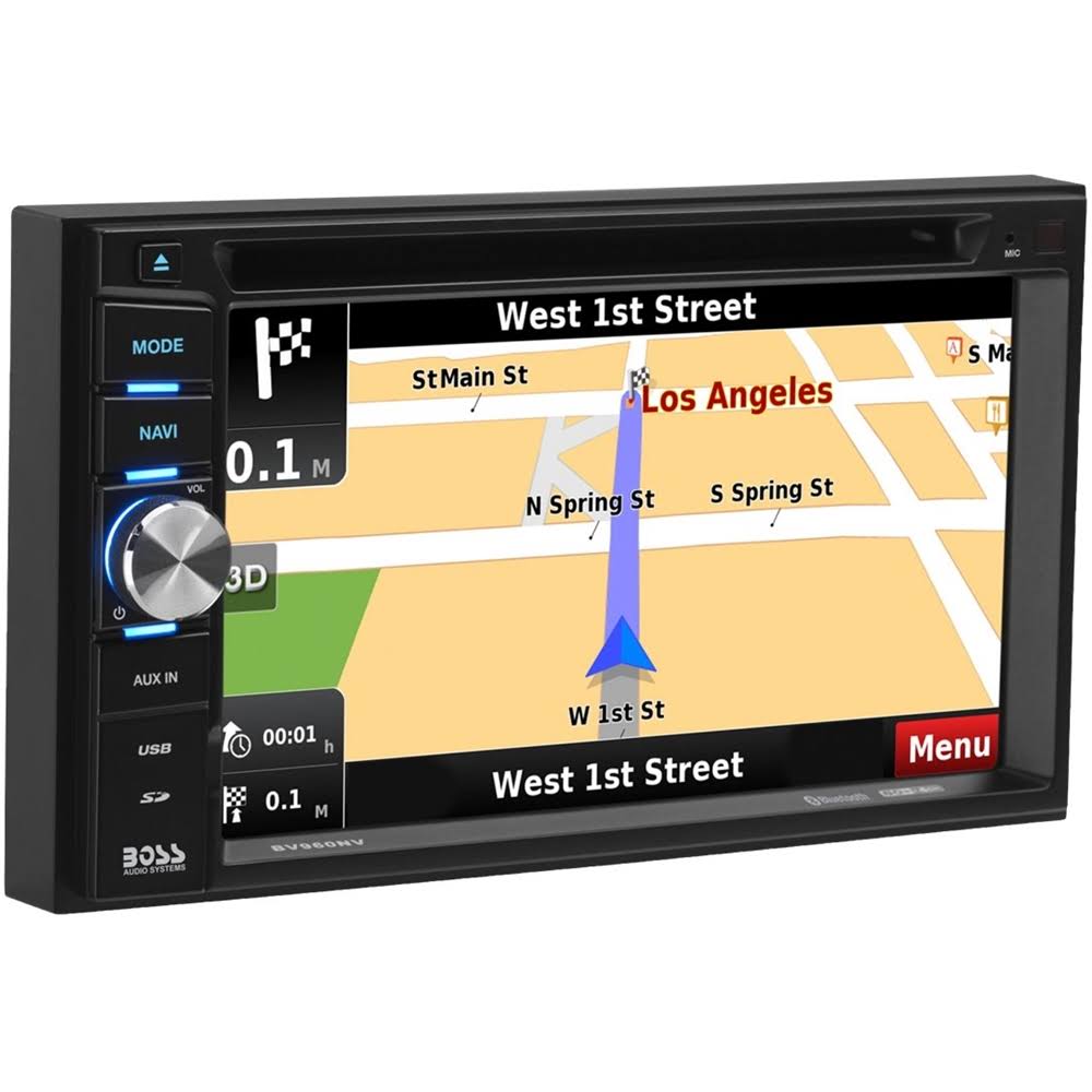 Boss Elite BV960NV DVD Mp3 CD Navigation Receiver - with Built in Bluetooth