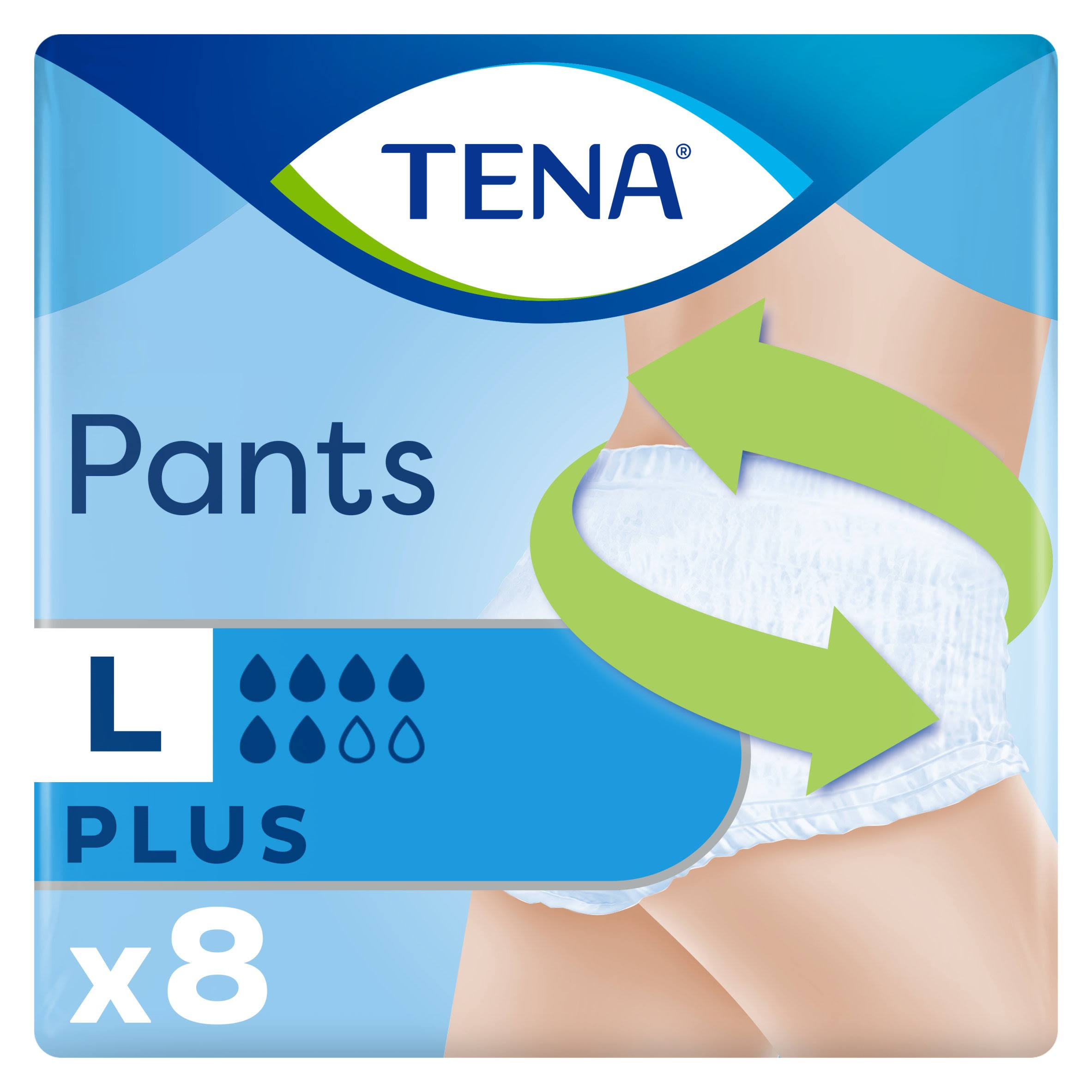 TENA Pants Plus (Large | 8 Pack)
