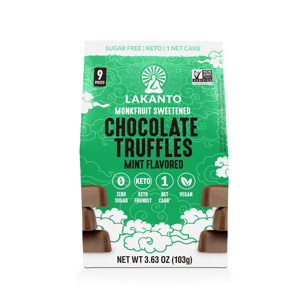 Lakanto, Chocolate Truffles, Mint, 9 Pieces, 3.63 oz (103 g)