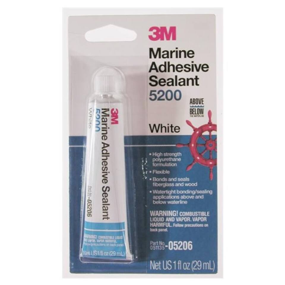 3M Marine Adhesive Sealant - White, 1oz