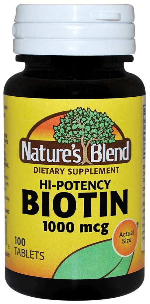 Nature's Blend Biotin Dietary Supplement Tablets - 100ct