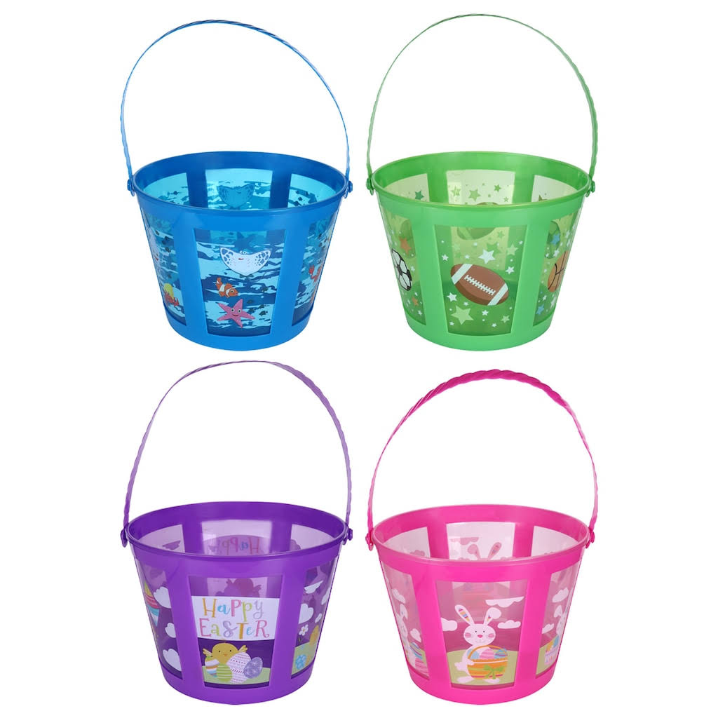 36 Easter Baskets with Clear Printed Panels, 7 x 5" at Dollar Tree