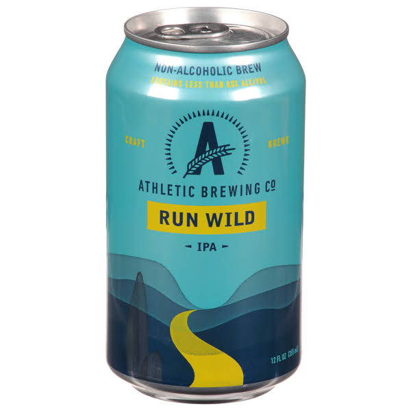 Athletic Brewing Beer, IPA, Run Wild, Non-Alcoholic - 12 fl oz