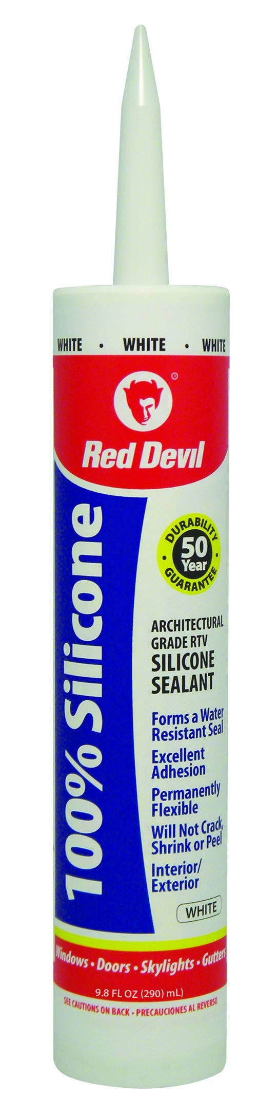 Red Devil 100% Silicone Sealant - White