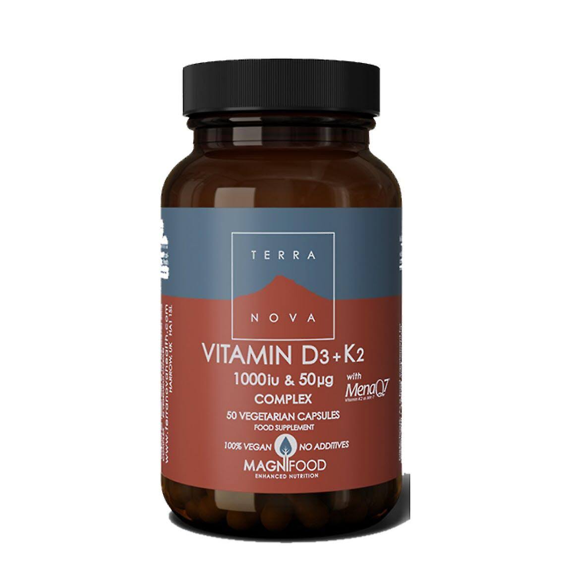 Terra Nova Vitamin D3 + K2 Complex 50 capsules