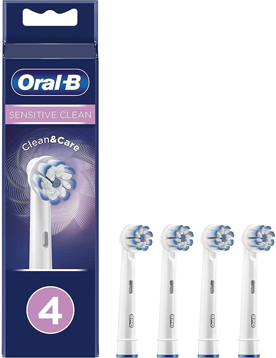 Oral-B Sensitive Clean Replacement Toothbrush Heads (4)