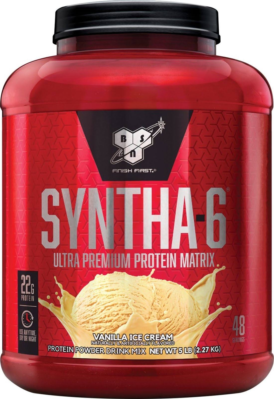BSN Syntha-6 Protein Powder Sports Supplement - Vanilla Ice Cream, 5lb