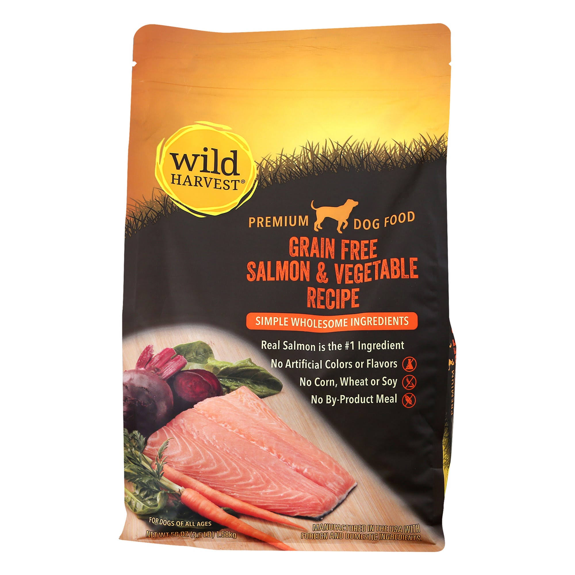 Wild Harvest Grain Free Salmon & Vegetable Recipe Premium Dog Food - 3.5 lb