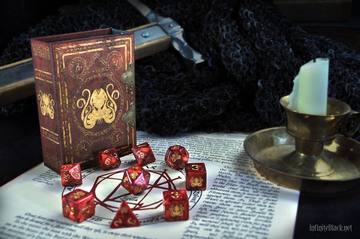Elder Dice - Red Brand of Cthulhu Polyhedral Set