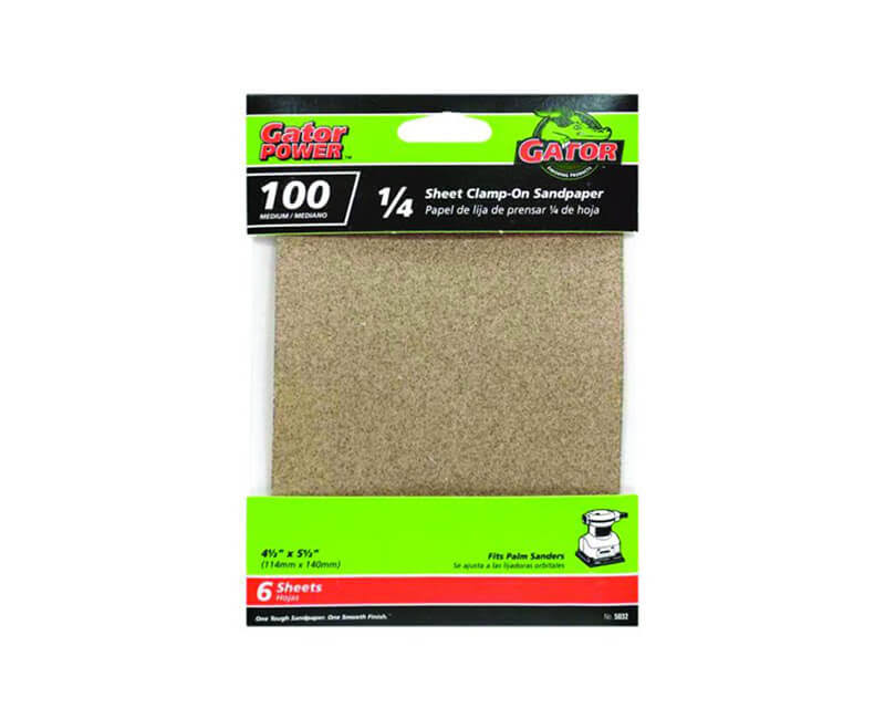 Ali Industries 5032 Sandpaper - Aluminium Oxide, 100 Grit, .25 Sheet