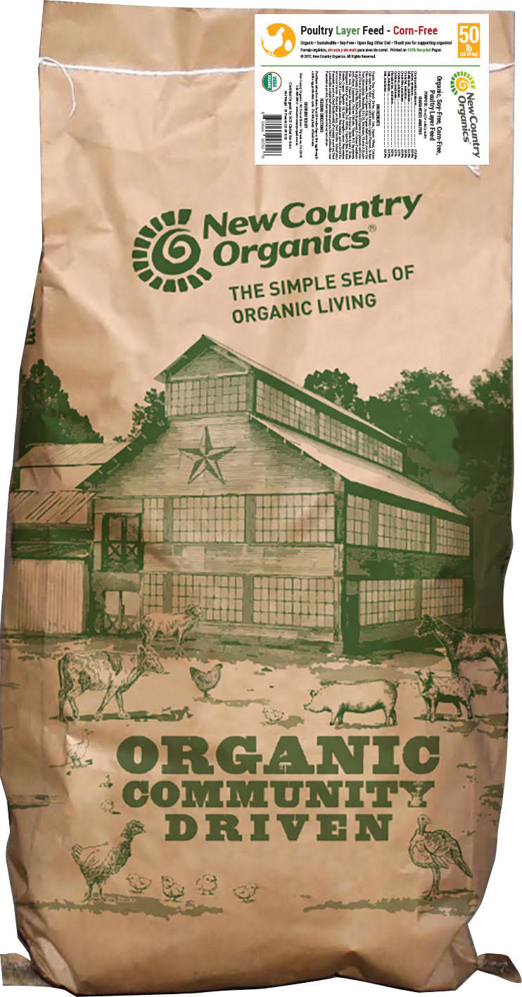 New Country Organics - Certified Organic Corn-Free Layer Feed 50 lb