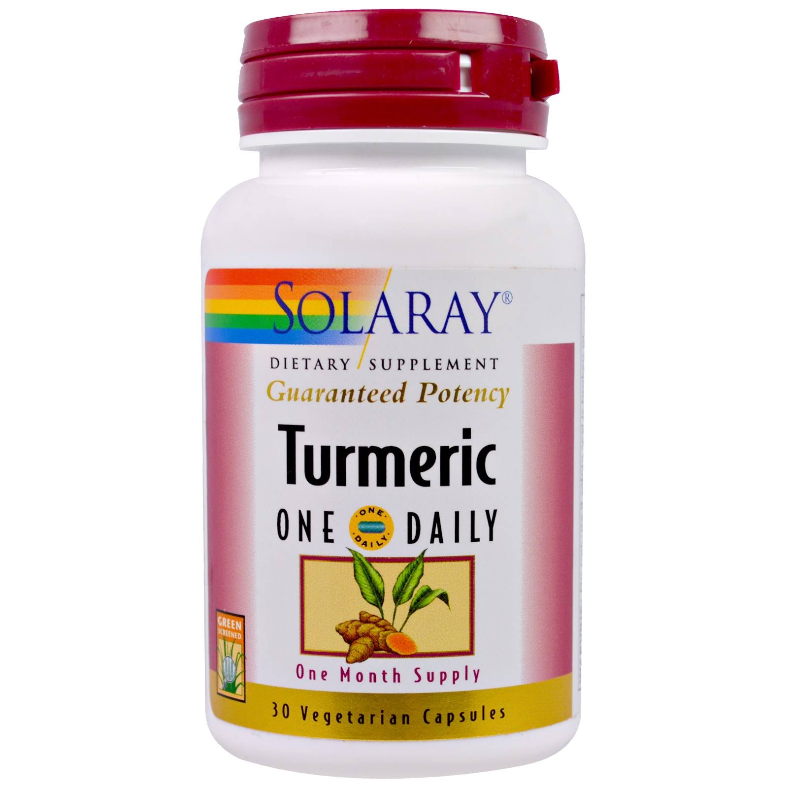 Solaray Turmeric One Daily - 30 Vcapsules