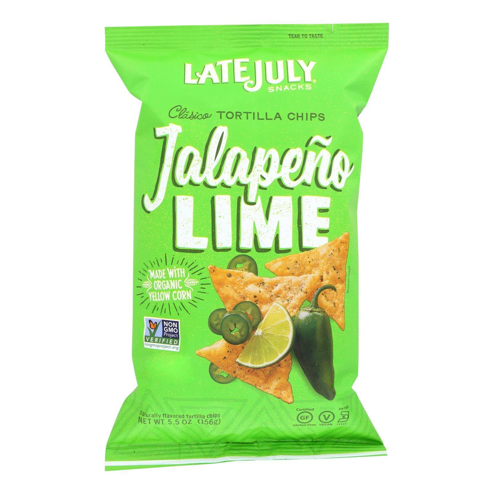 Late July Classic Tortilla Chips - Jalapeno Lime, 5.5oz