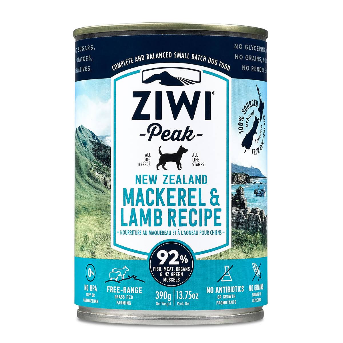 Ziwipeak Dog Food - Mackerel and Lamb, 13.75oz
