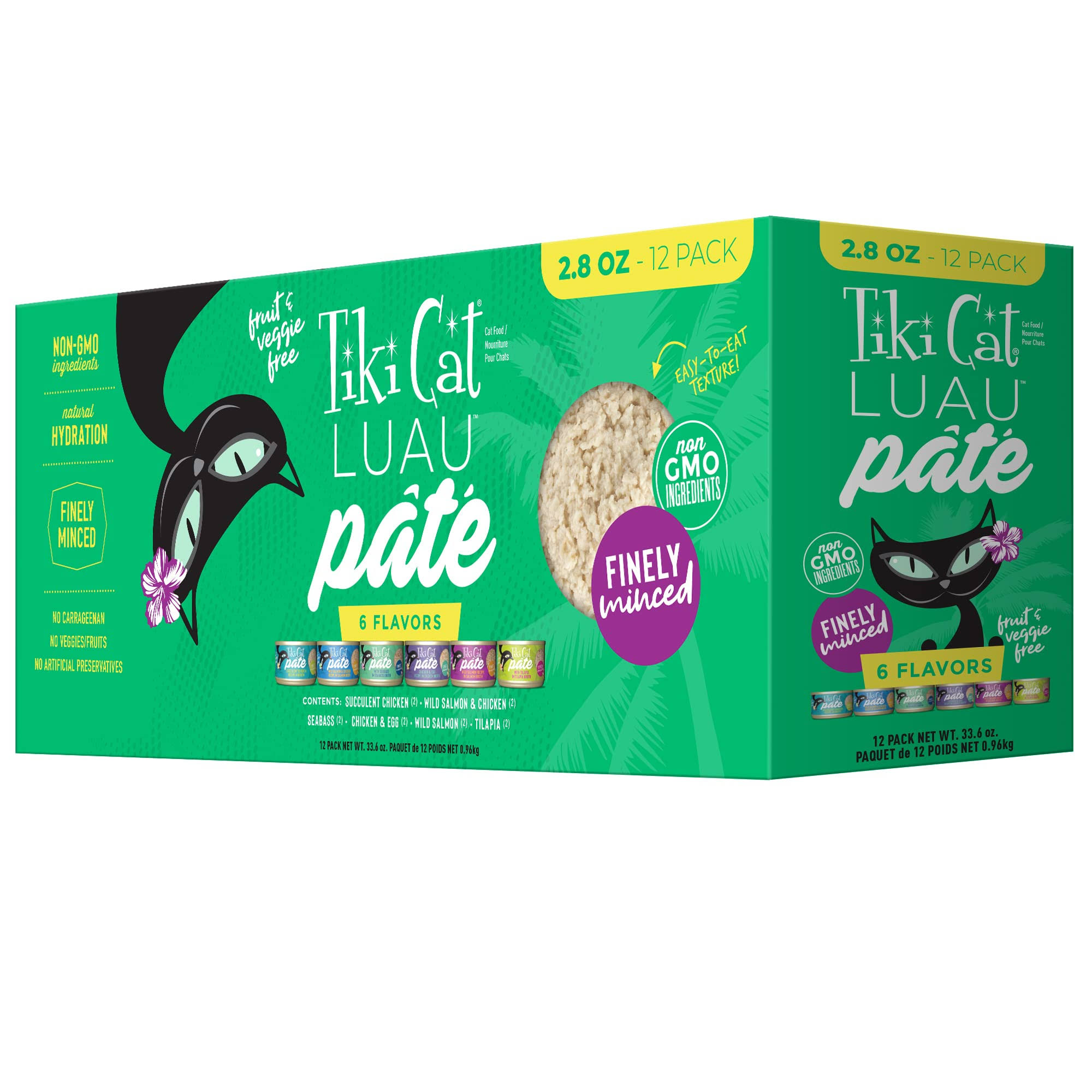 Tiki Cat Luau Pate Variety Pack Wet Cat Food, 2.8 oz, 12-Pack