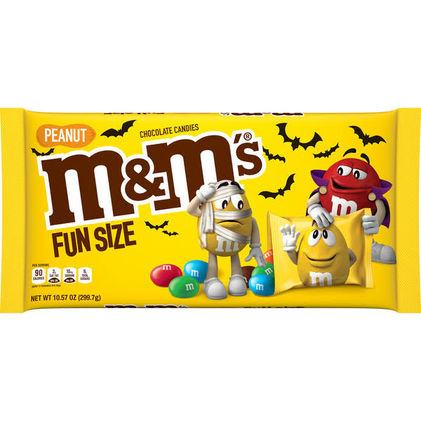 M&M's Peanut Fun Size Halloween Chocolate Candy, 10.57oz Bag