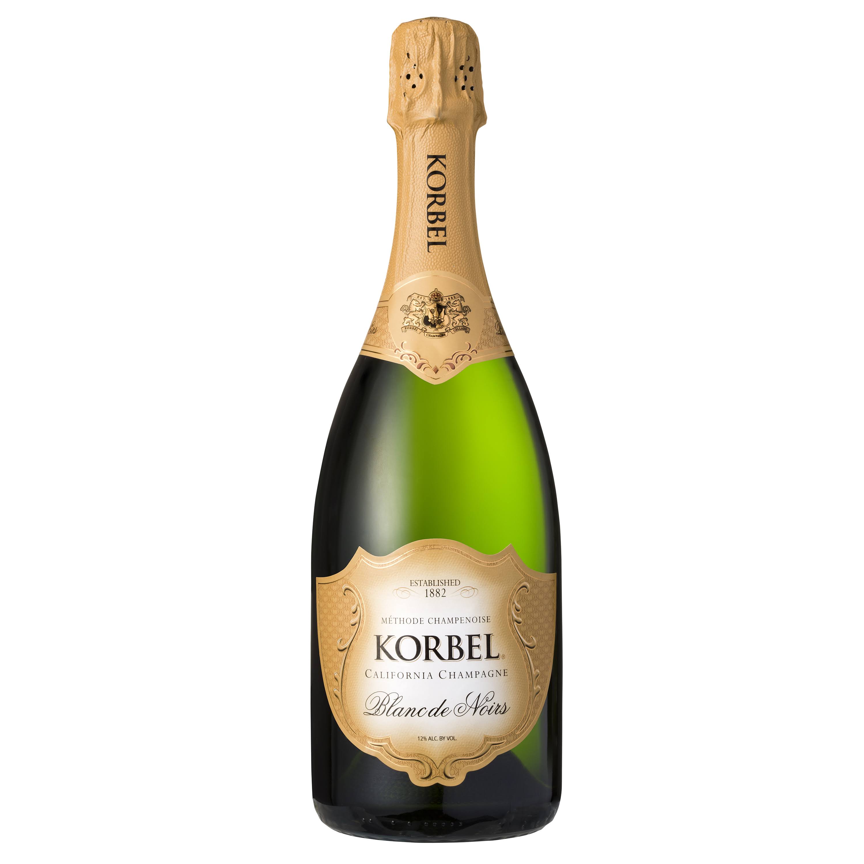 Korbel Blanc de Noirs Champagne, California Champagne - 750 ml