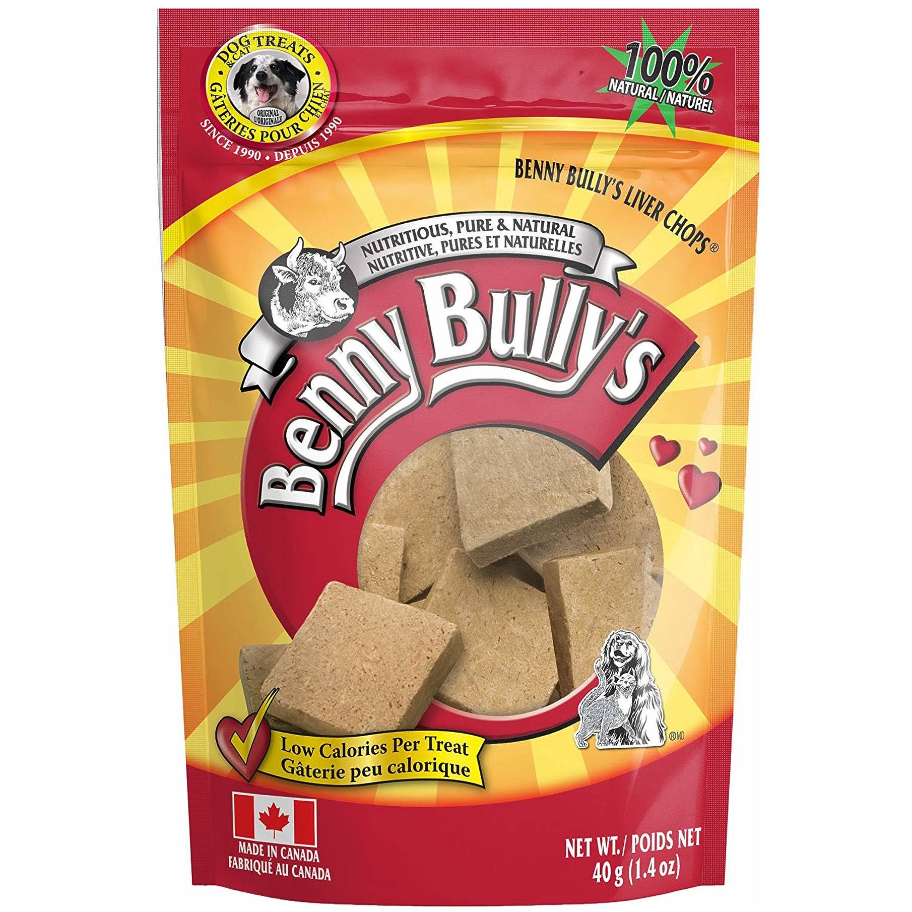 Benny Bullys Beef Liver Chops Dog Treat, 1.4 oz