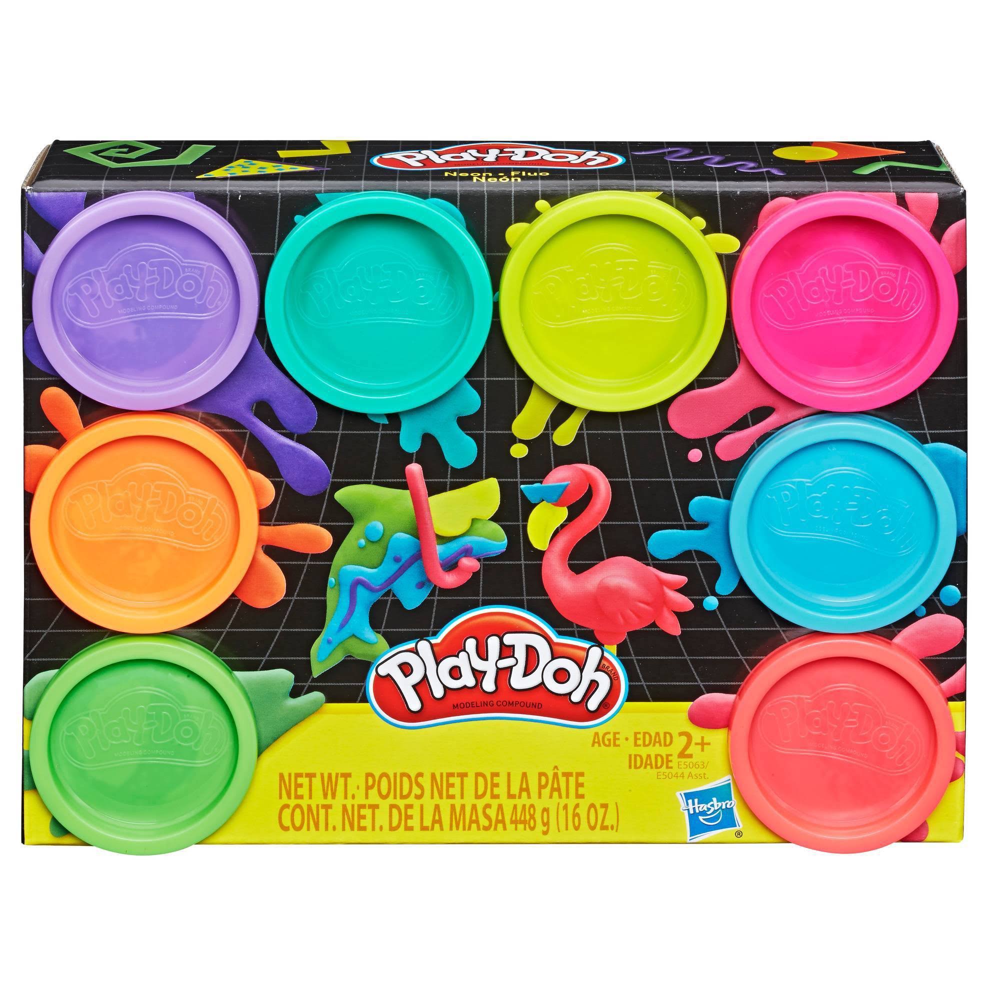 Play-Doh Neon Non Toxic Modeling Compound 8 Colors Clay Set - 8pk