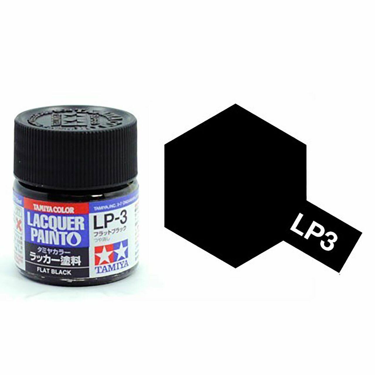 Tamiya - Lacquer Paint LP-3 Flat Black 10 ml - 82103