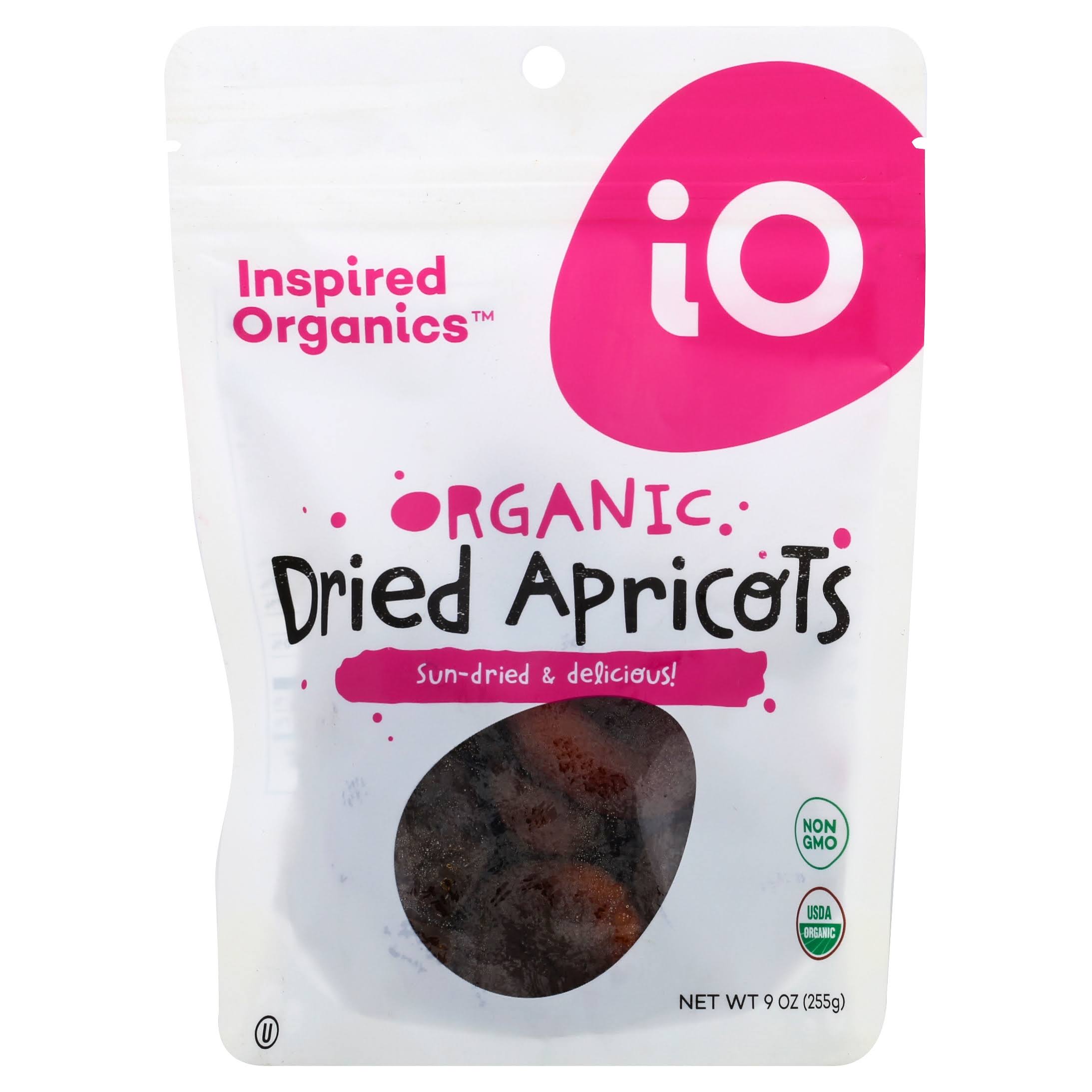 Inspired Organics Apricots, Dried, Organic - 9 oz