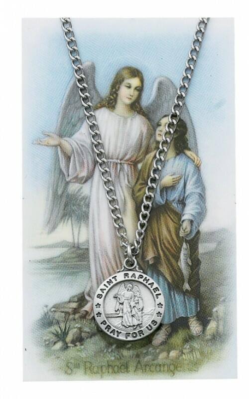 Saint Raphael Medal, Prayer Card Set