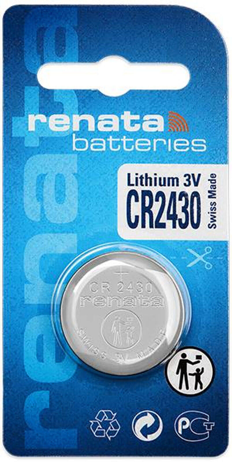 Renata Cr2430 Lithium Coin Cell Batteries - 3v