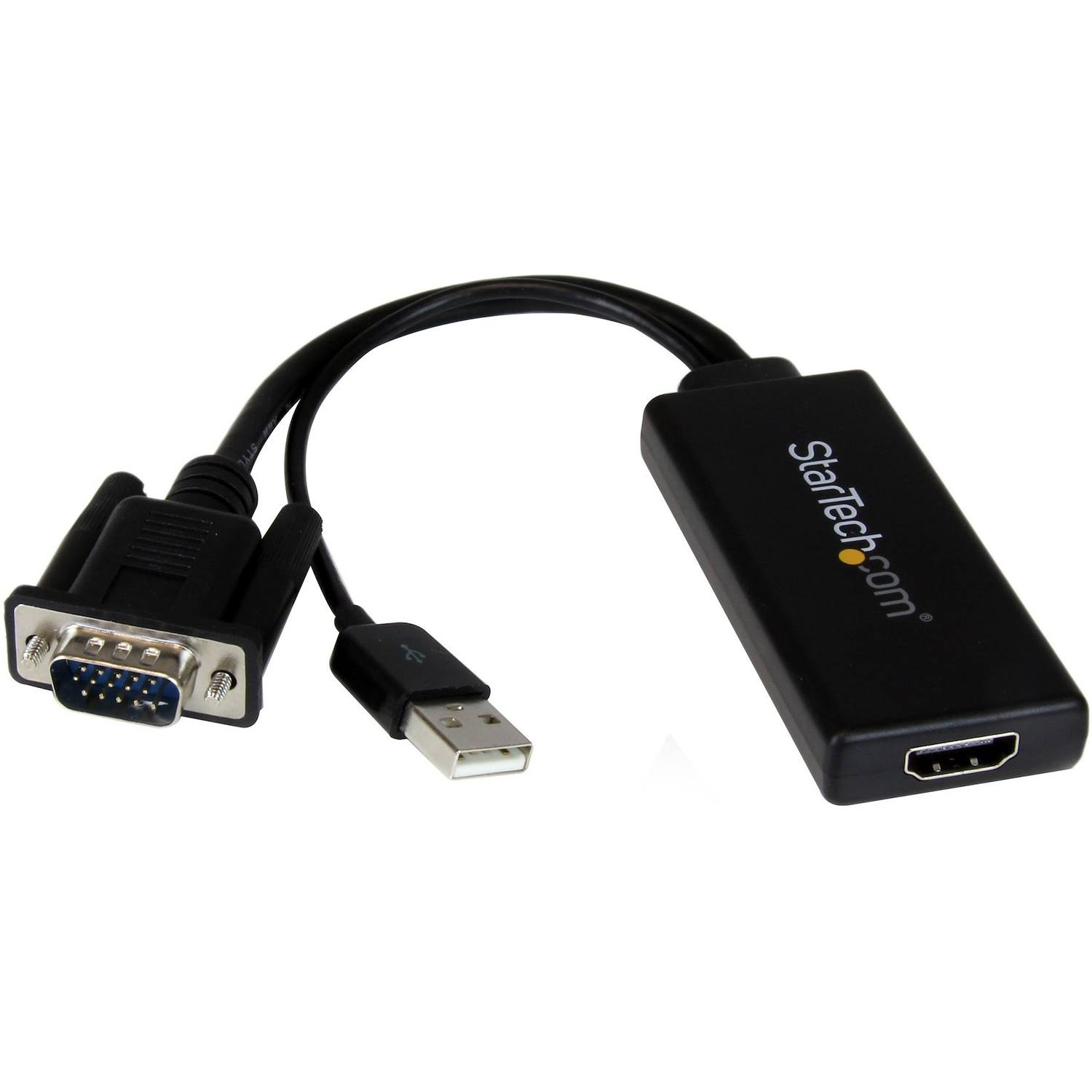 StarTech VGA to HDMI Adapter with USB Audio - Black