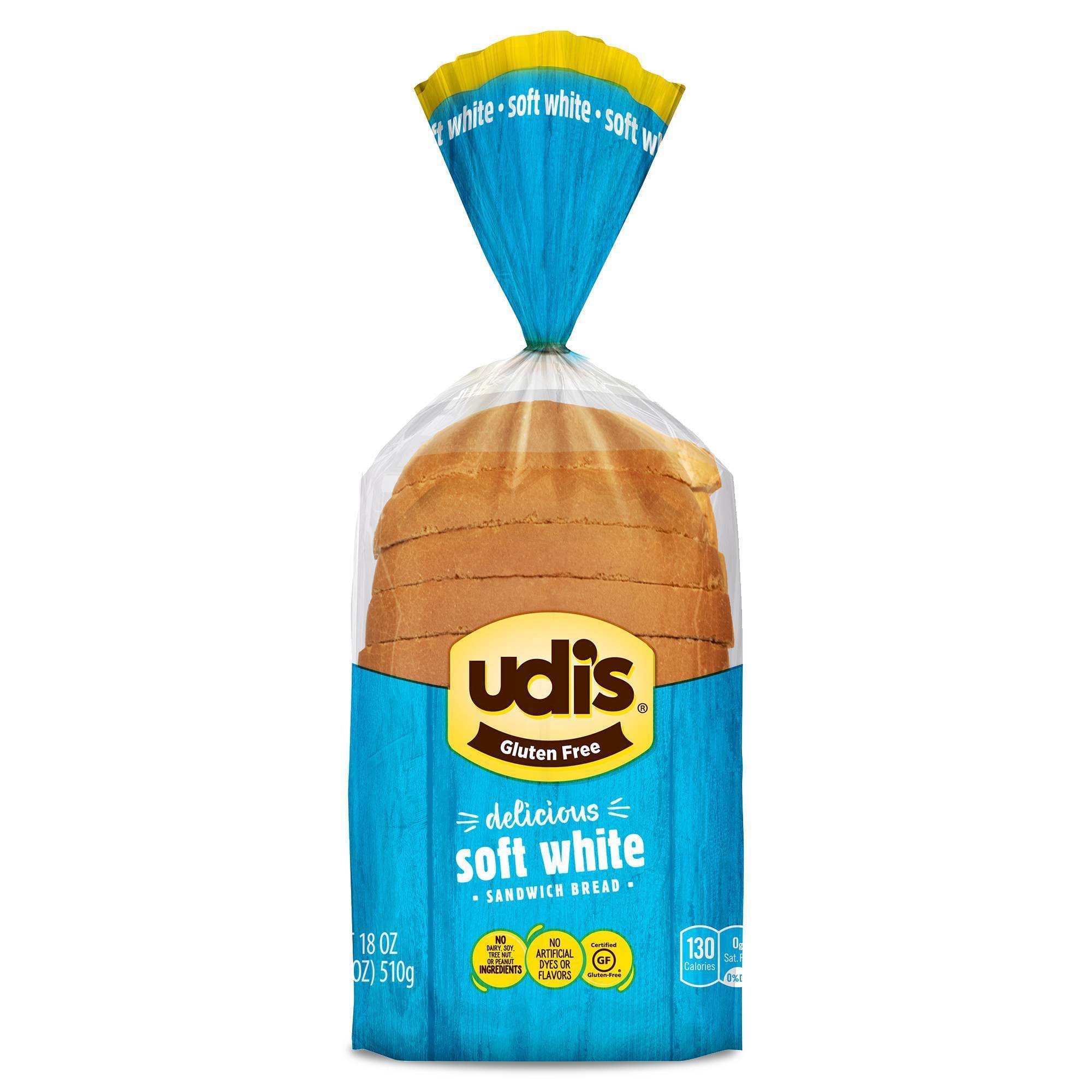 Udi's Sandwich Bread, Gluten Free, Soft White - 18 oz