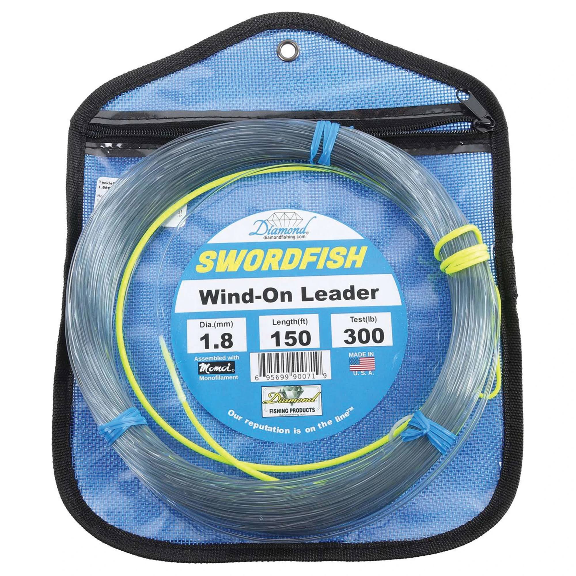Diamond Special Swordfish Wind-On Leaders - 200lb Test - Smoke Blue - 150ft