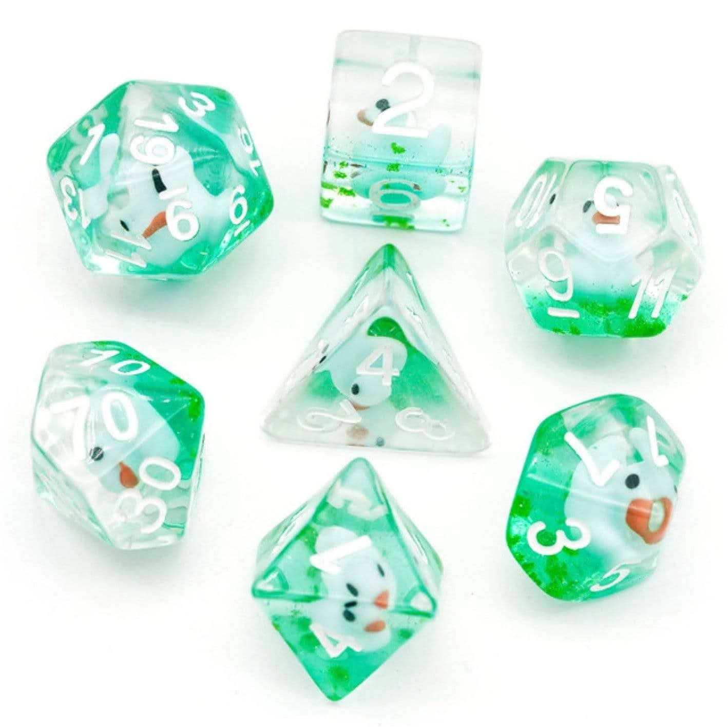 DND Polyhedral RPG Blue Duck Dice Set (7)