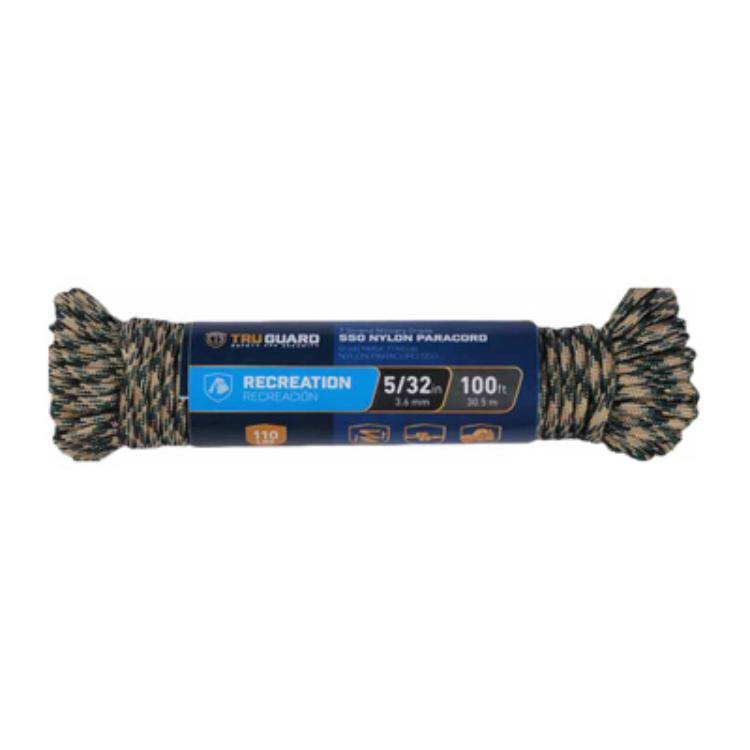 RICHELIEU AMERICA LTD. Paracord 550 Nylon Rope Camouflage 5/32-In. x 100-Ft. 642701