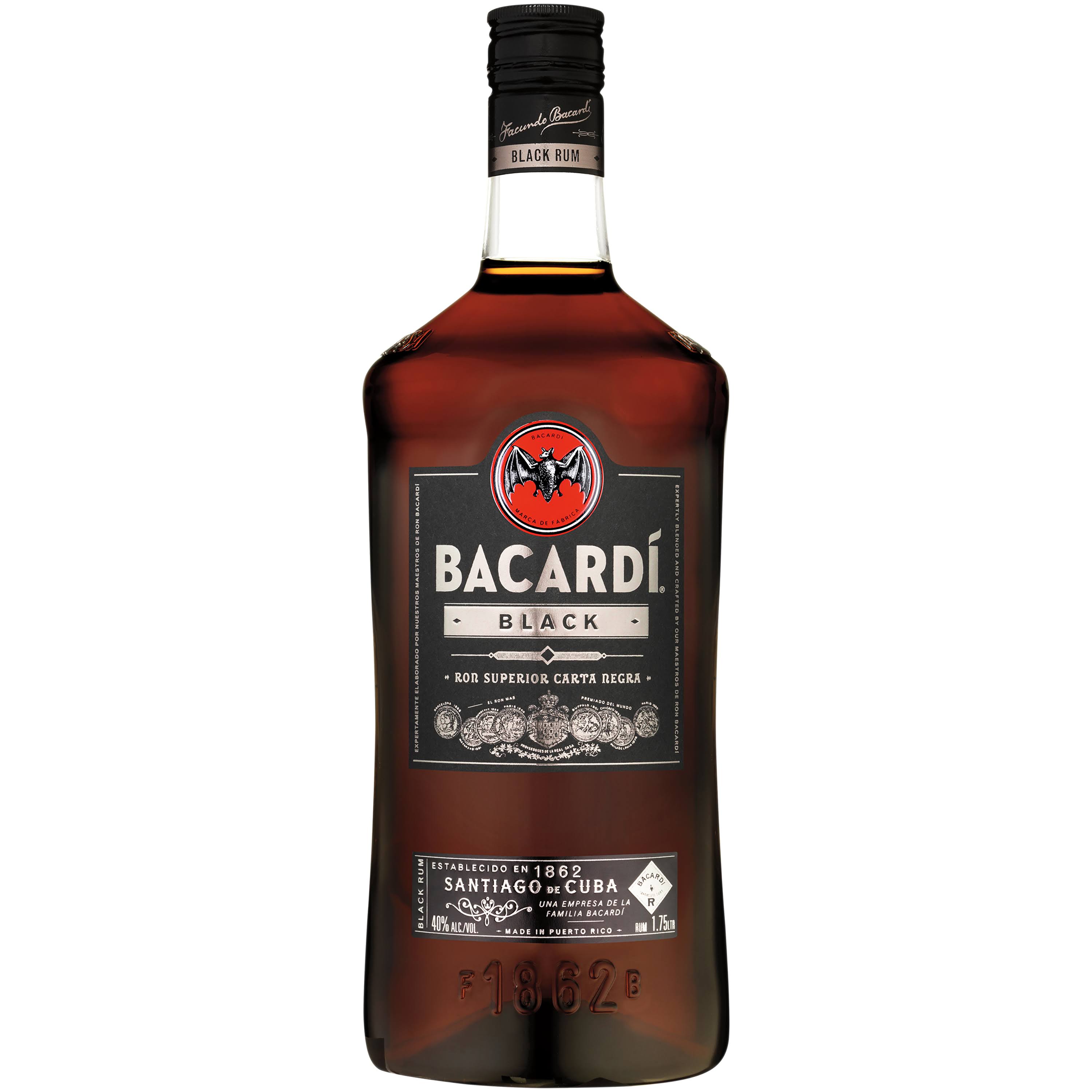 Bacardi Black Rum - 1.75 L bottle