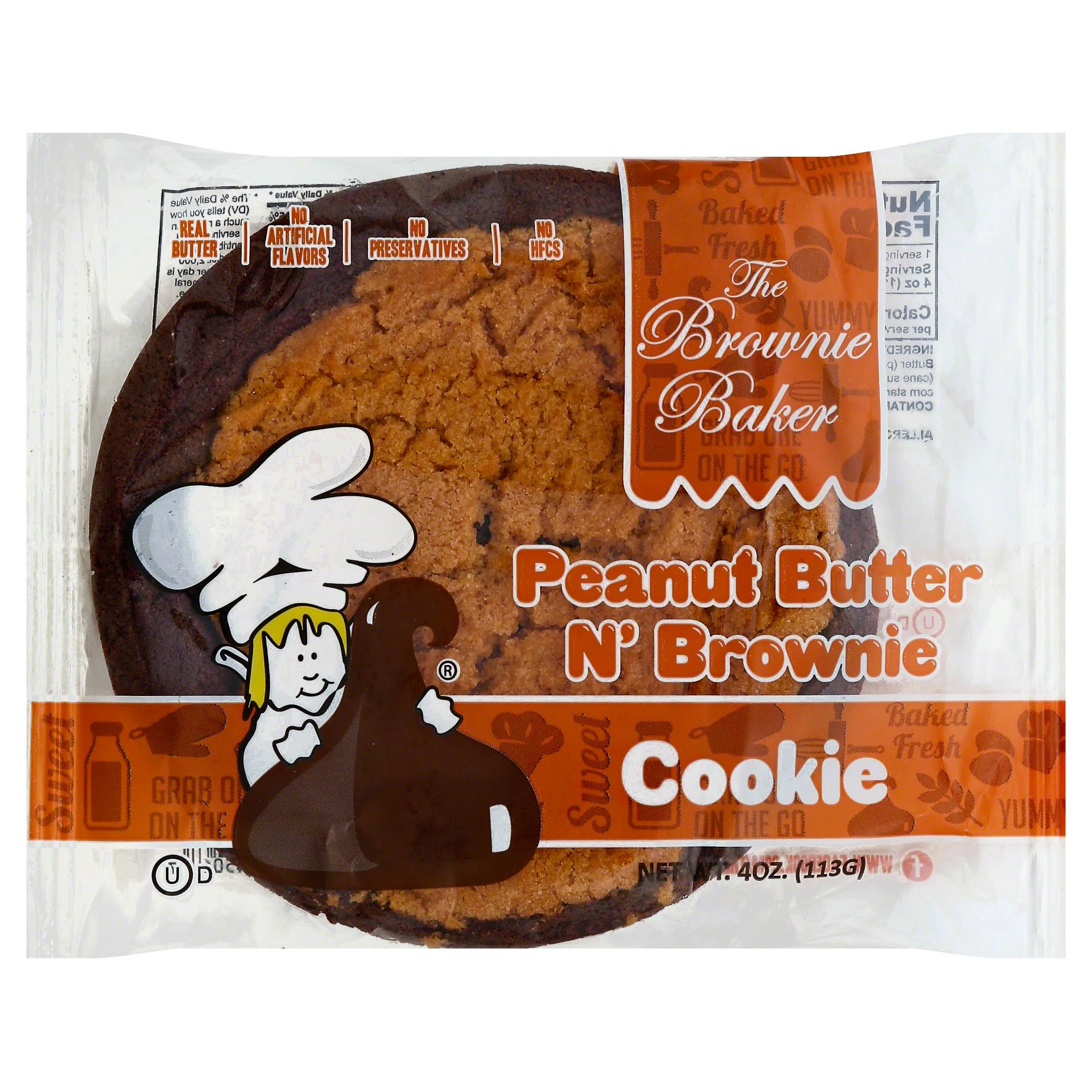 Brownie Baker Cookie, Peanut Butter n' Brownie - 4 oz