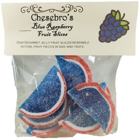 Gourmet Blue Raspberry Flavor Jelly Fruit Slices