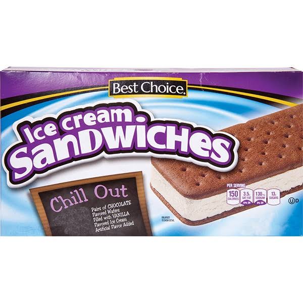 Best Choice Ice Cream Sandwich - 12 ct