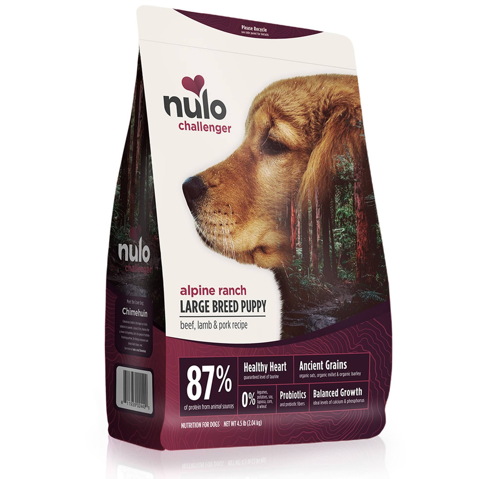 Nulo Challenger Alpine Ranch Beef Lamb & Pork Large Breed Dry Puppy Food 11 lbs