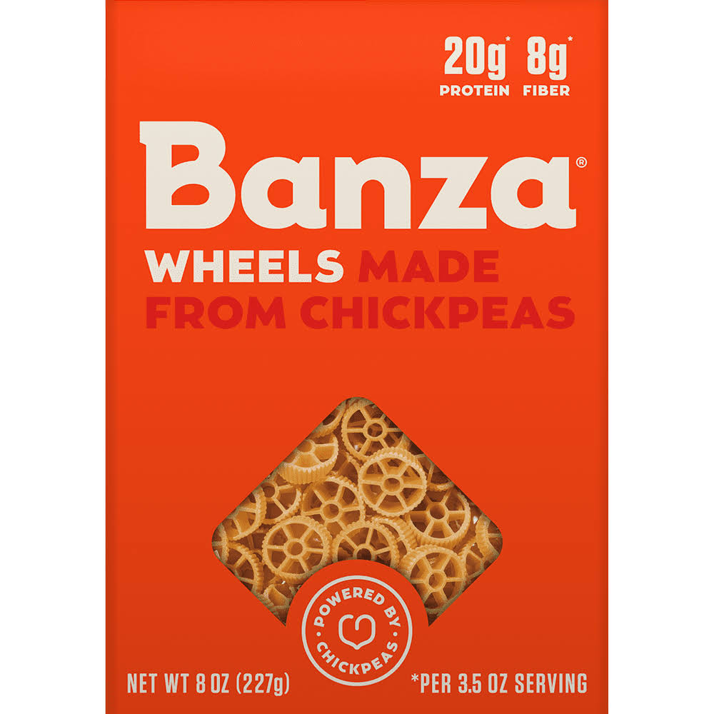 Banza Wheels Chickpea Pasta - Case of 6 - 8 oz