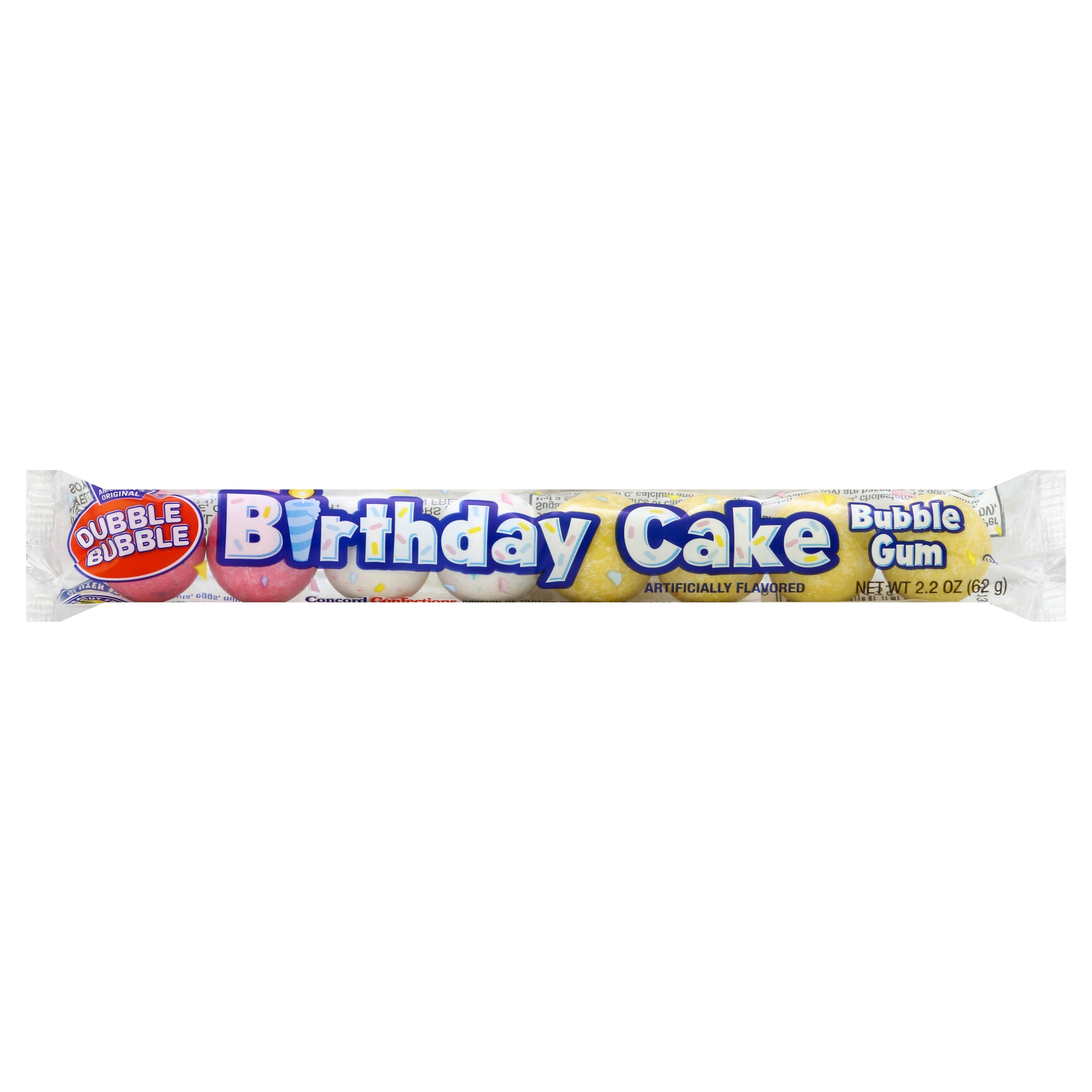 Dubble Bubble Bubble Gum, Birthday Cake - 2.2 oz
