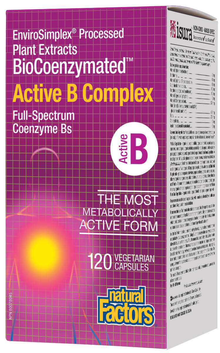 Natural Factors BioCoenzymated Active B Complex 120 Capsules