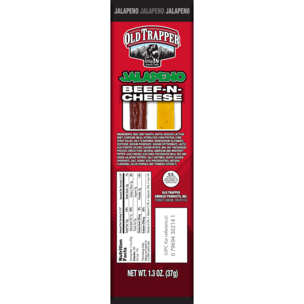 Old Trapper Beef N Cheese, Jalapeno - 1.3 oz