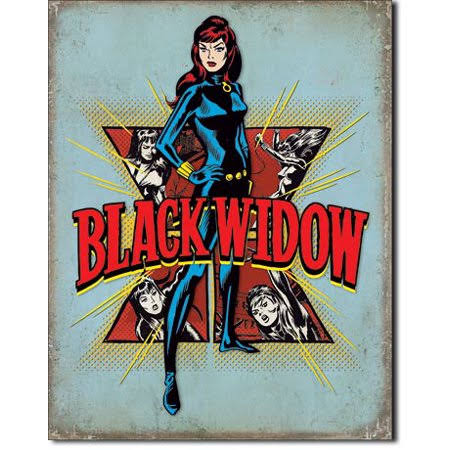 Black Widow Retro Tin Sign