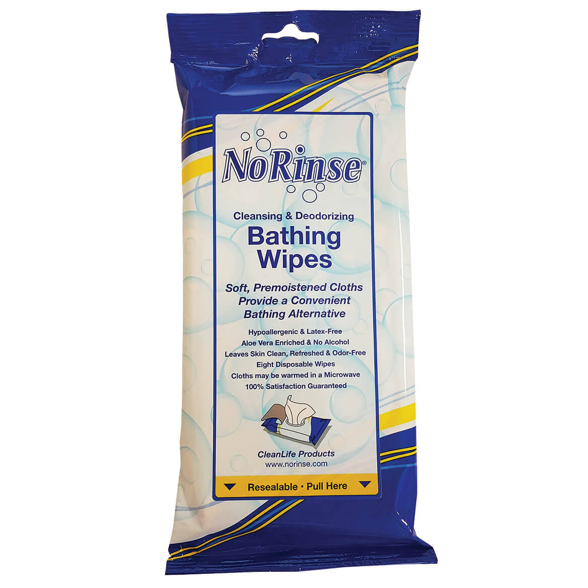 No Rinse Laboratories Bathing Wipes