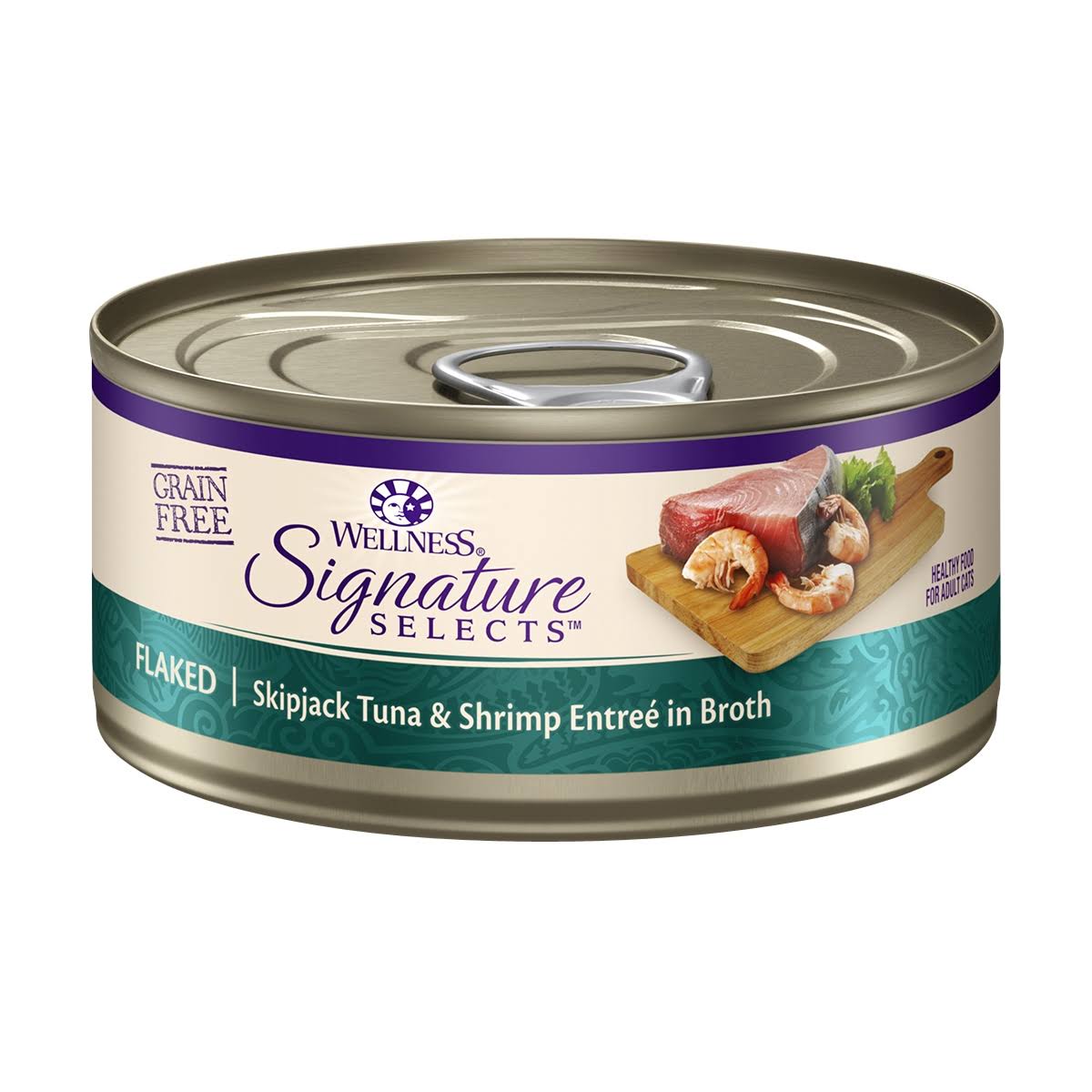 Wellness Core Signature Selects Grain Wet Canned Cat Food - Flaked Skipjack Tuna & Shrimp, 5.3oz