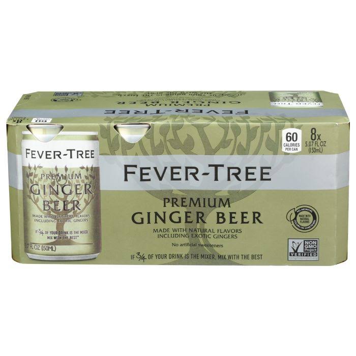 Fever-Tree Ginger Beer, Premium - 8 pack, 5.07 fl oz cans